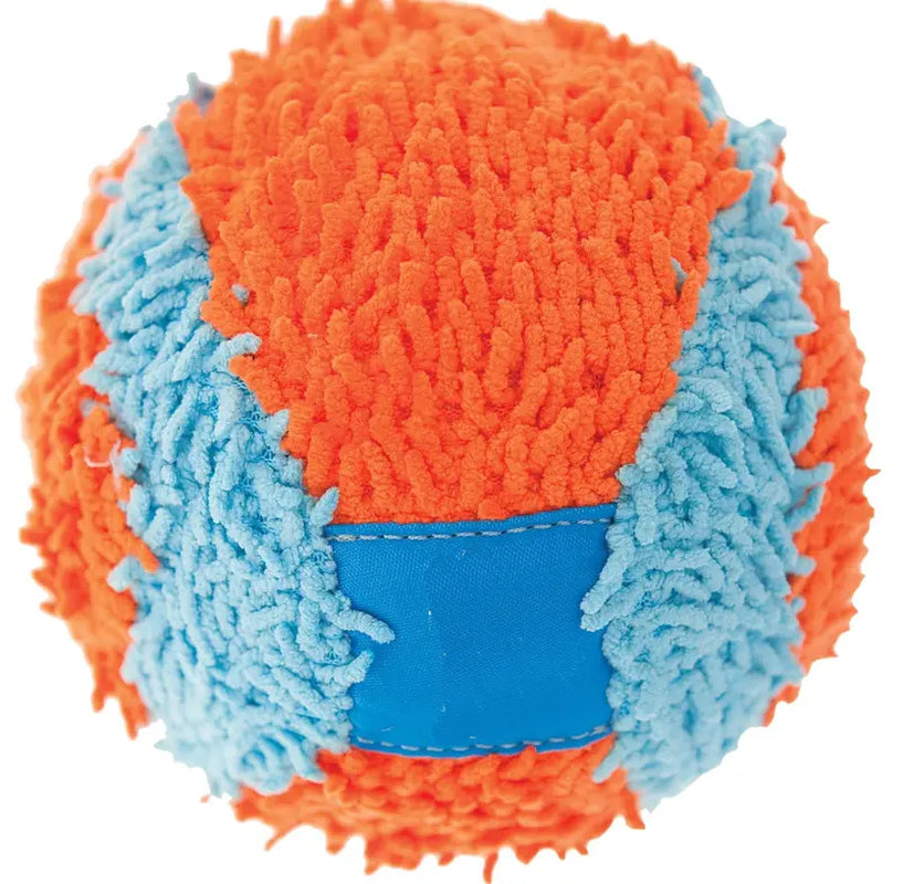 Chuckit! Indoor Fetch Ball Dog Toy (4.75 Inch), Orange and Blue