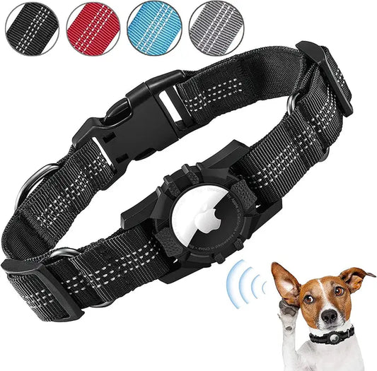 "Track Your Furry Friend with Ease! Apple Airtag Dog Collar - Durable, Adjustable, and Stylish Pet Accessory with Airtag Holder Case - Perfect for Medium to Large Dogs!"