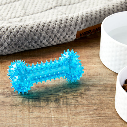 Fetch Buddy Spiky Blue Bone Dog Toy, Chew Level 3