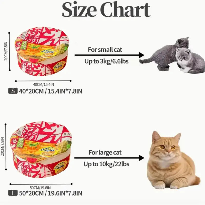 Cartoon Instant Noodle Bowl Design Pet Bed, 1 Piece Creative Modern Fashion Warm Plush Pet Bed, Soft Comfortable Dog & Cat Nest, Pet Supplies for Indoor Outdoor Use (It Is Recommended to Take One Size Larger)