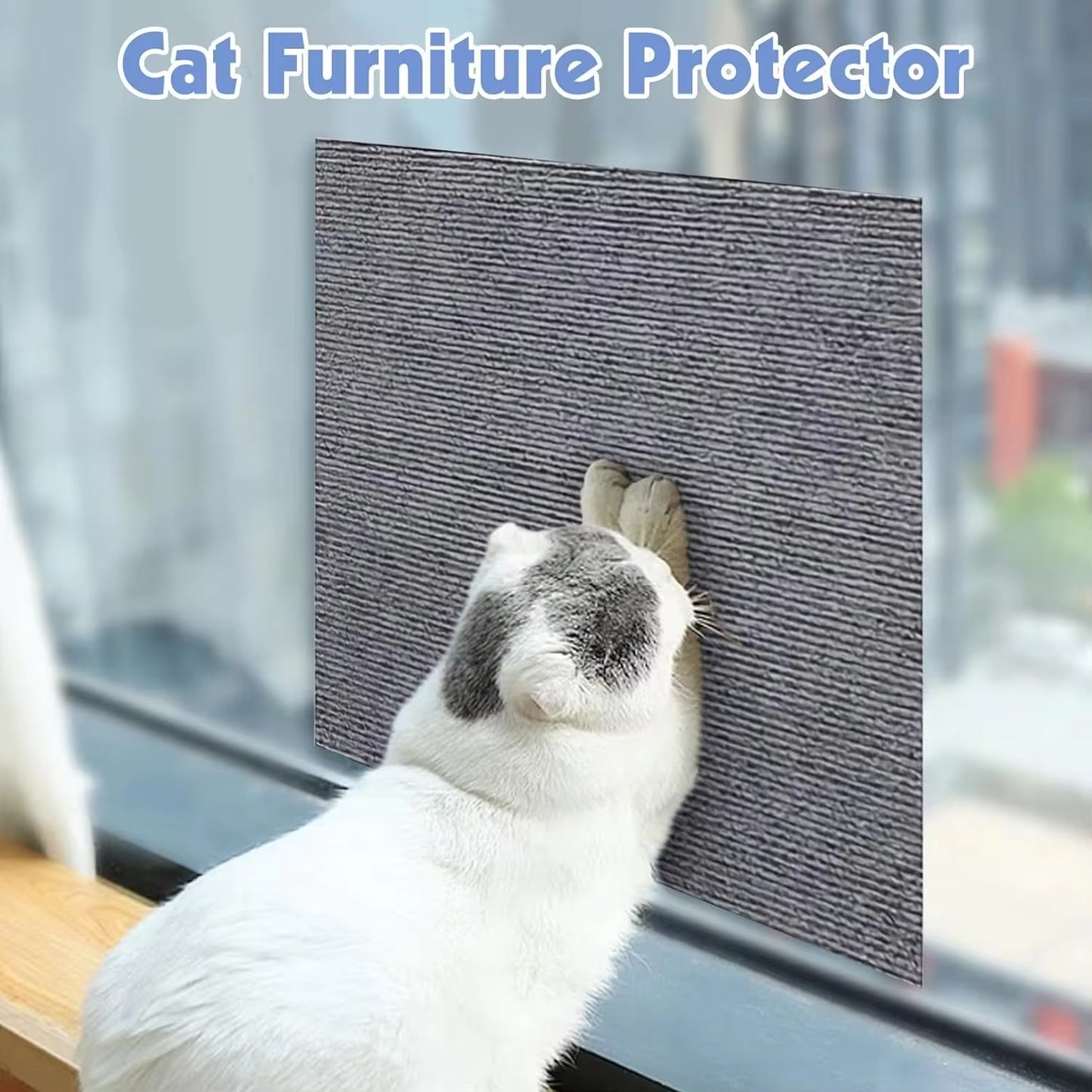 Cat Scratching Mat Cat Carpet with Self-Adhesive Trimmable Cat Scratching Post Carpet, Cat Scratch Furniture Protector