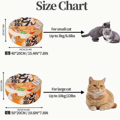 Cartoon Instant Noodle Bowl Design Pet Bed, 1 Piece Creative Modern Fashion Warm Plush Pet Bed, Soft Comfortable Dog & Cat Nest, Pet Supplies for Indoor Outdoor Use (It Is Recommended to Take One Size Larger)