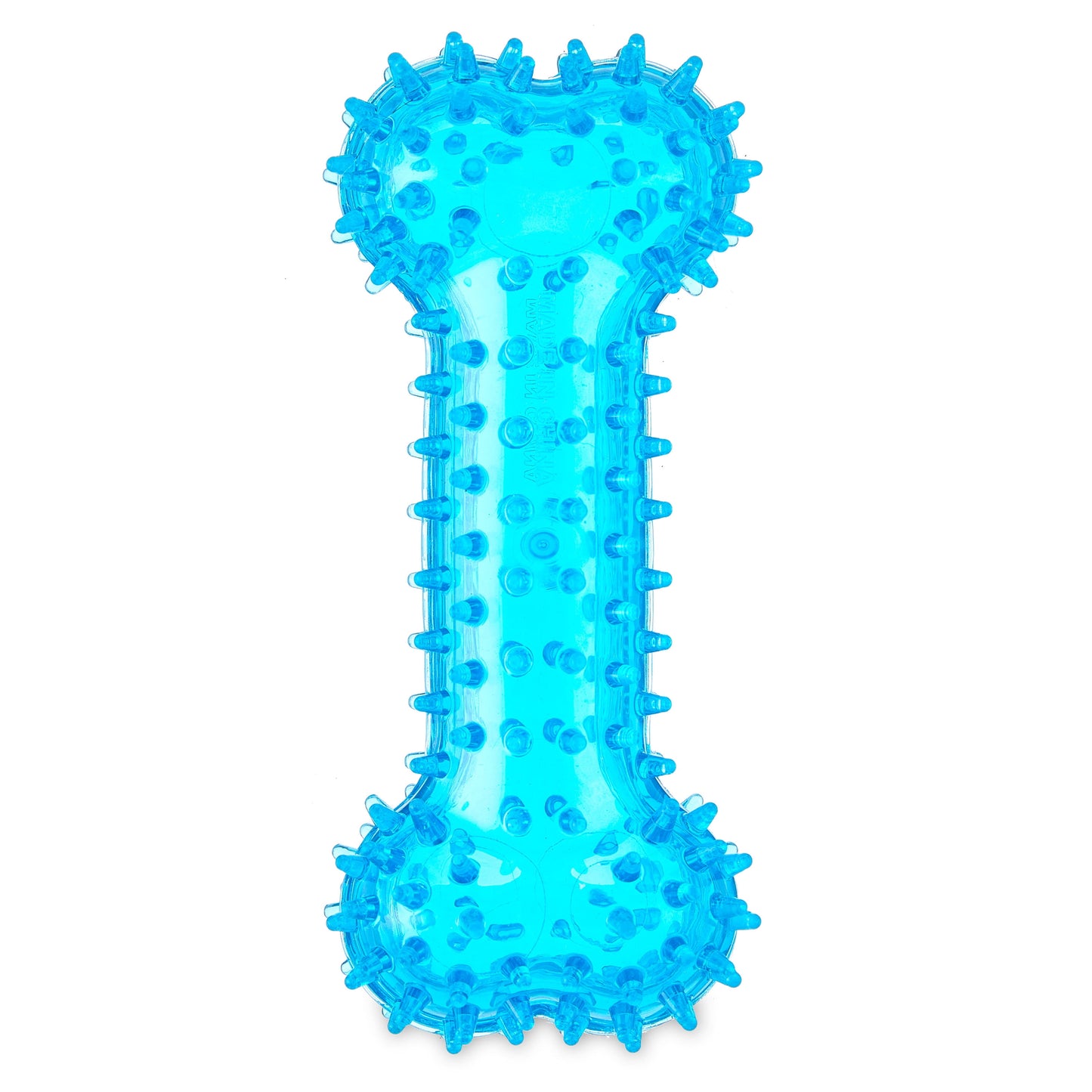 Fetch Buddy Spiky Blue Bone Dog Toy, Chew Level 3